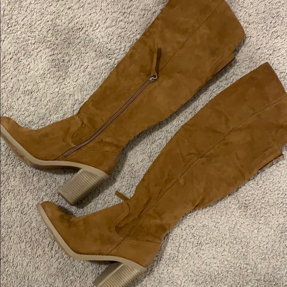 Suede Knee High Boots